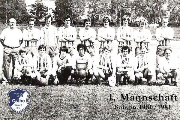 Die Mannschaft der TSG Calbe in der Bezirsklassesaison 1980/81