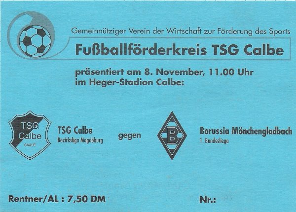 Eintrittskarte für dieses tolle Fußballerlebnis.