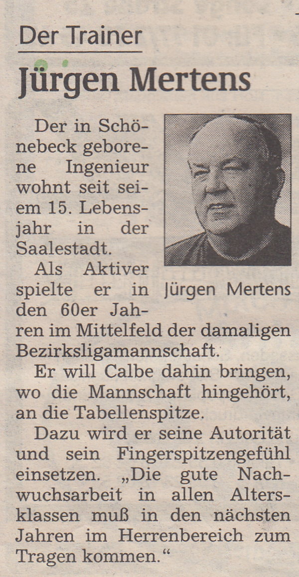 Volksstimme-Sonderausgabe zur Saison 1997/1998 (Teil 2).