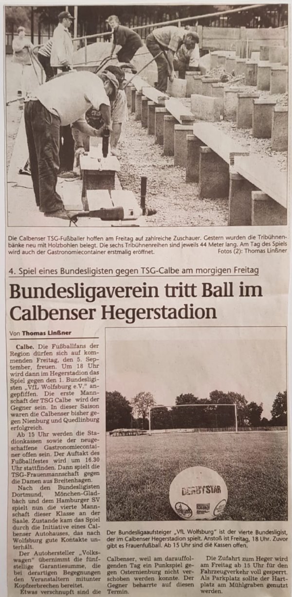 Volksstimme-Bericht vom 03. September 1997.