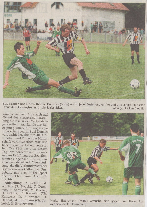 FC Aschersleben Programm 1999/00 SpVgg Thale 04 