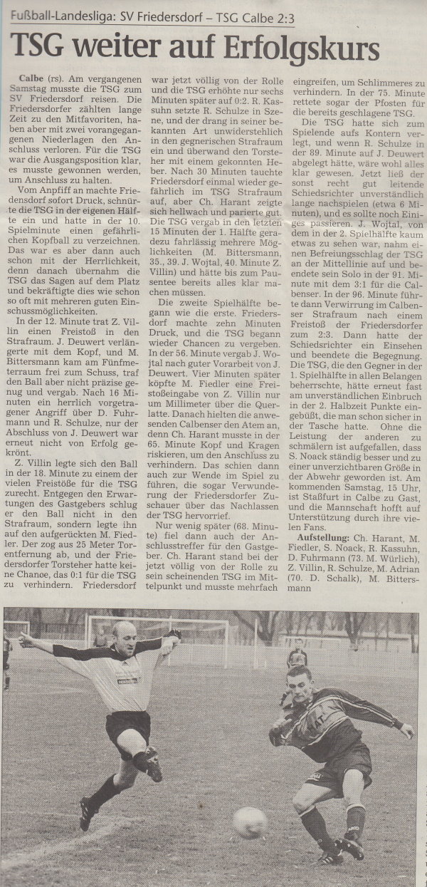 Volksstimme-Artikel vom 19. März 2002.