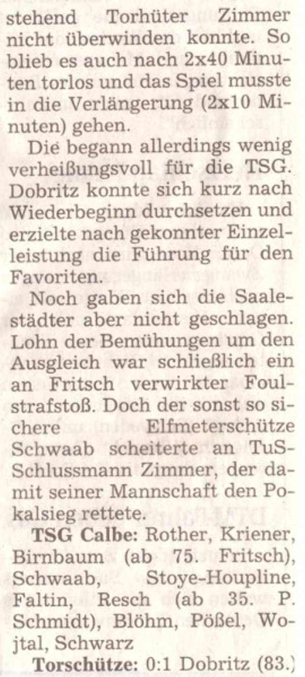 Volksstimme-Bericht vom 30. Mai 2002 (Teil 3).