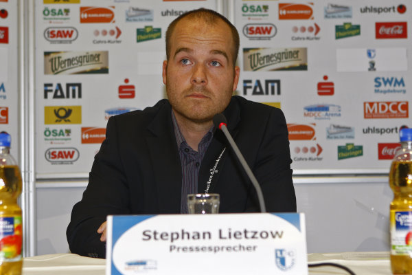 Zwischenzeitlich, hier 2011, war Stephan Lietzow auch Pressesprecher des FCM.